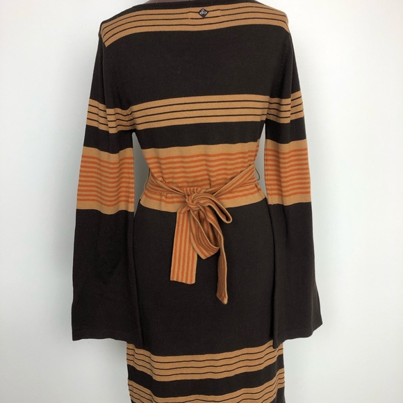 Prana - Brown Striped Sweater Dress Size Small - Picture 3 of 4